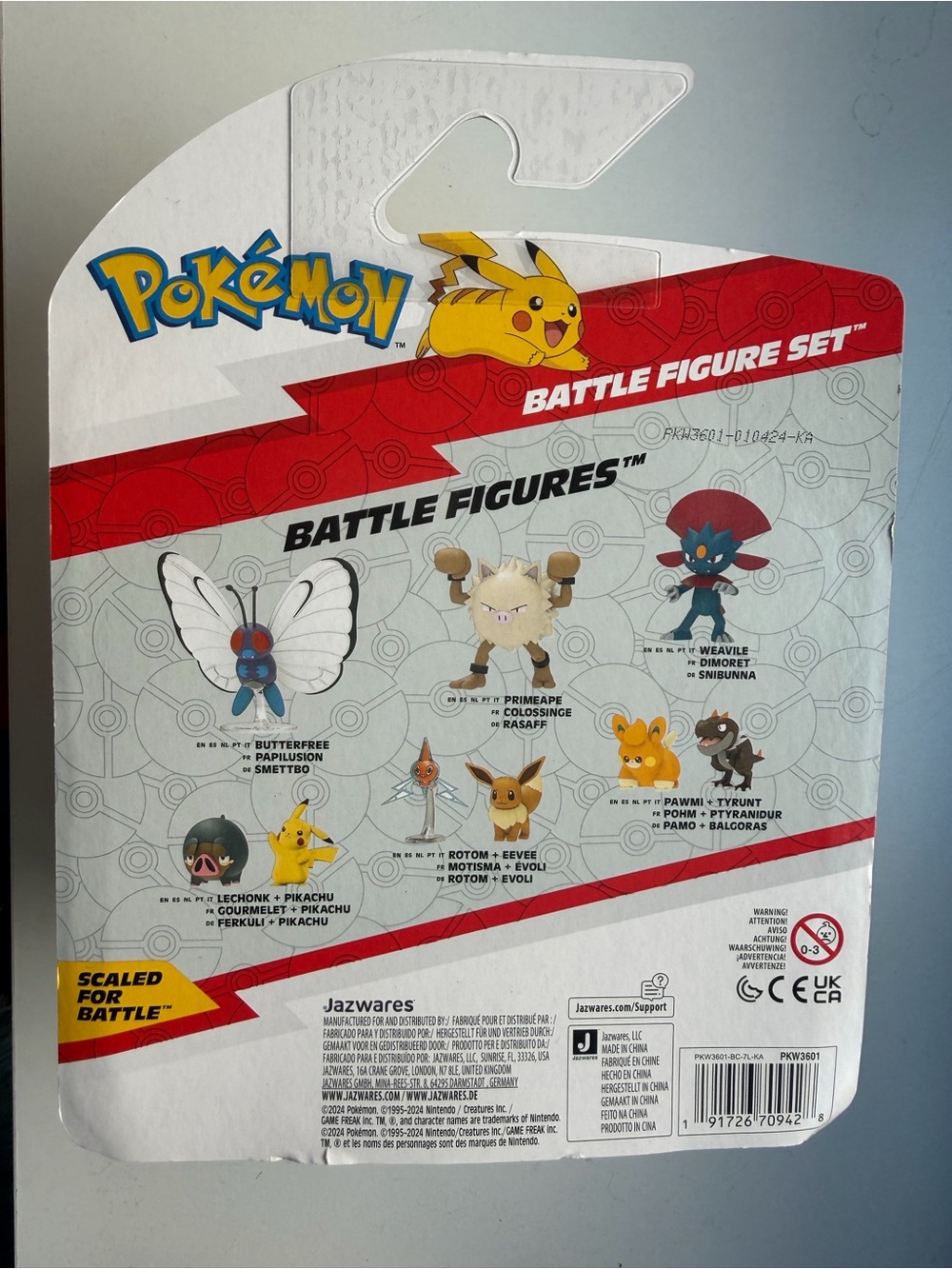 Pokémon Battle Figure Set Pikachu, Hawlucha, Perrserker - Picture 2 of 3